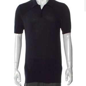 Sandro Crew Neck Short Sleeve Polo Shirt — Size S (Black)

MSRP: $300